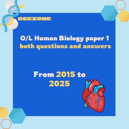 O/L Human Biology paper 1 both questions and answers